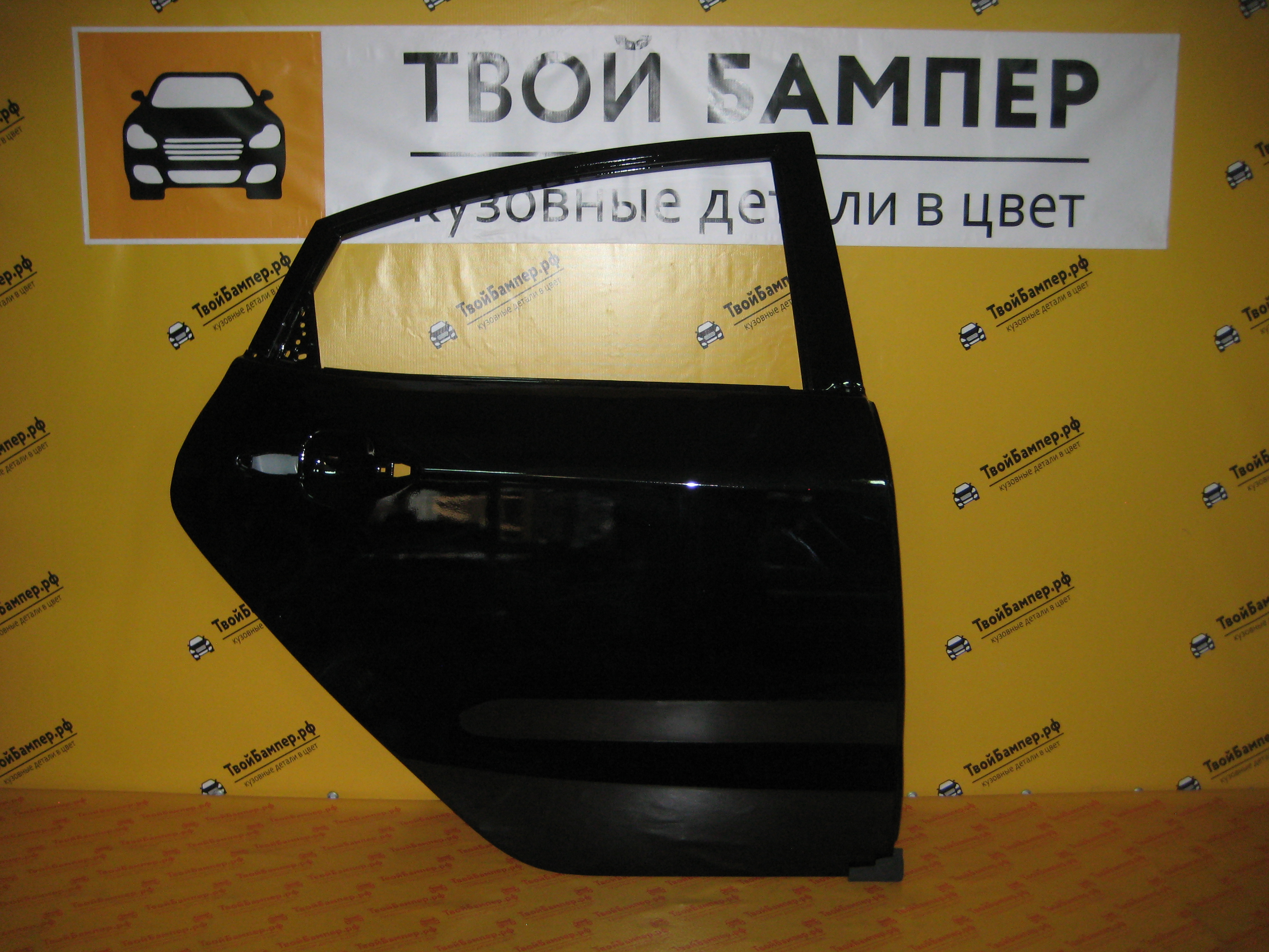 Дверь задняя правая Киа Рио 2011 черный (2)
